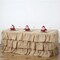 17 feet x 29" Natural Burlap Ruffled Table Skirt Event Reception Wedding Party